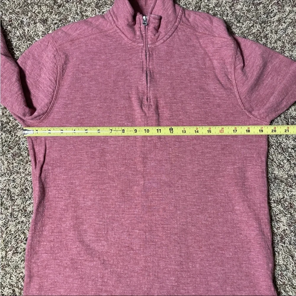 J.Crew Sweater Mens M Pink Knit Goods Pullover 1/4 Zip 100% Cotton Long Sleeve